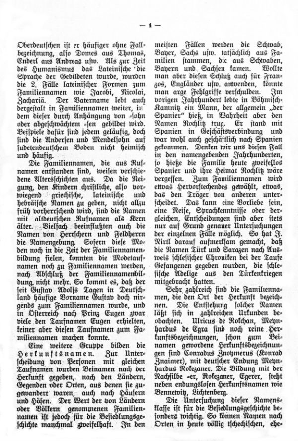 Die deutschen Familiennamen in Böhmen und Mähren - 4