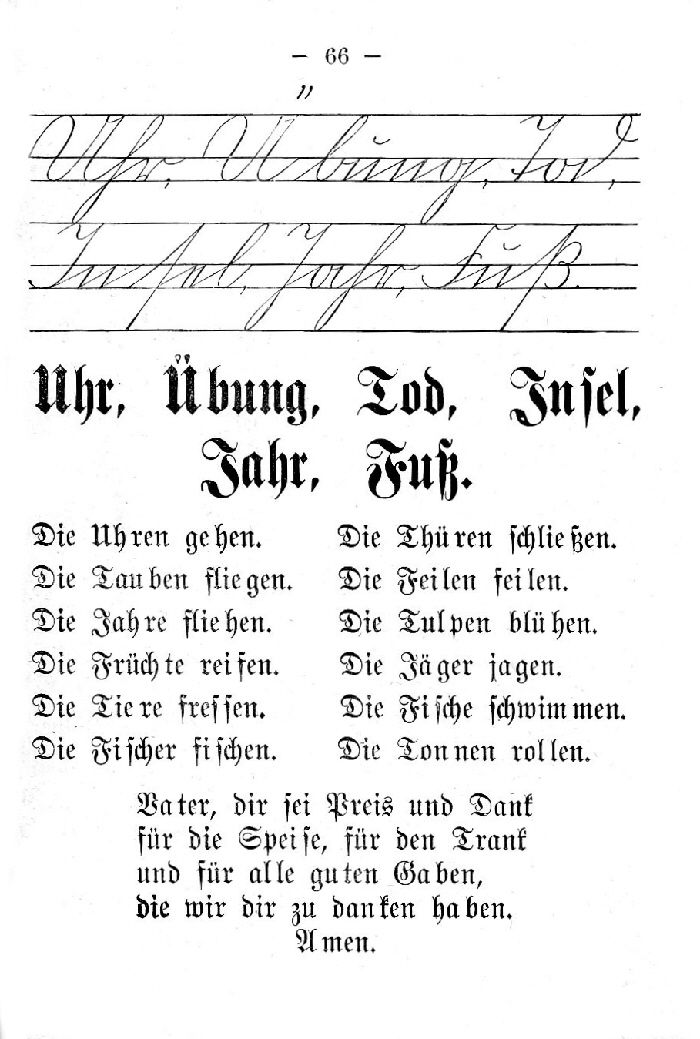 Deutsche Fibel -U - Ü - T - J - F (Schreibschrift /Druckschrift)