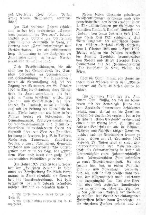 Die Gründung der Mittelstelle für Familienforschung in Aussig - 3