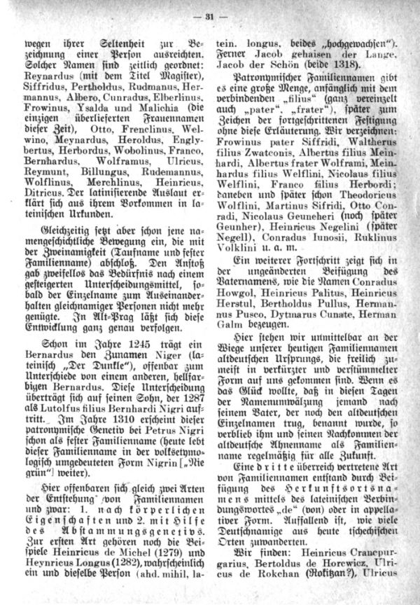 Entstehung der Familiennamen und Geschlechter in Böhmen - 3