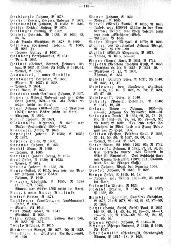 Mieser Ratsherren und Bürgermeister des 17. Jahrhunderts - 3