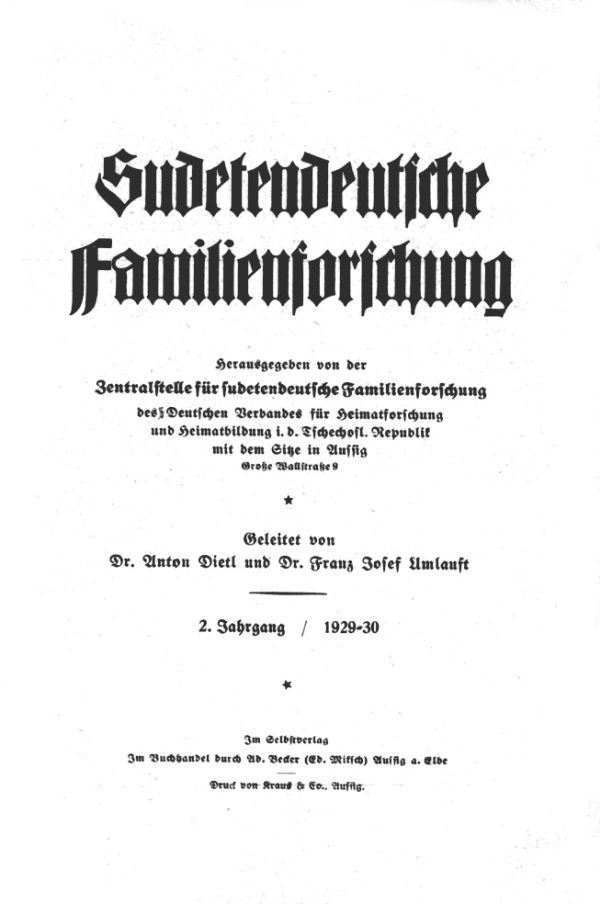 Titelblatt 2. Jahrgang