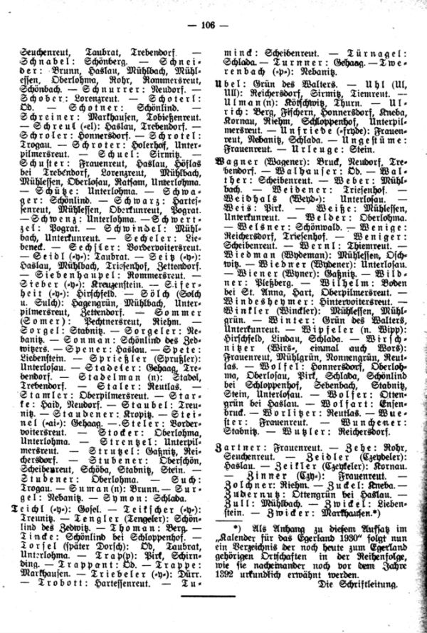 Das Egerer Landsteuerbuch vom Jahre 1392 mit den ältesten Personennamen in den Dörfern des Egerlandes - 7