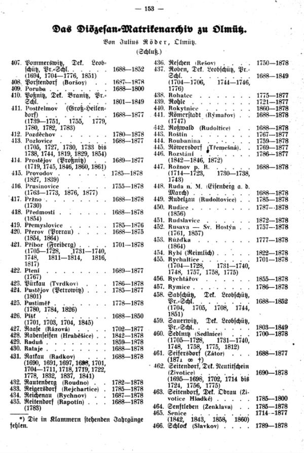 Das Diözesan-Matrikenarchiv zu Olmütz - 1