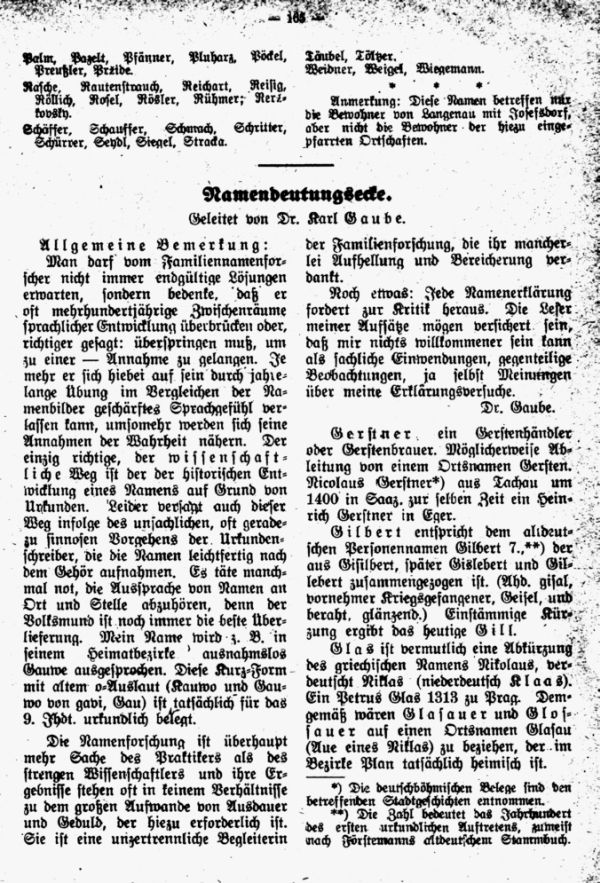 Namensdeutungsecke - 1