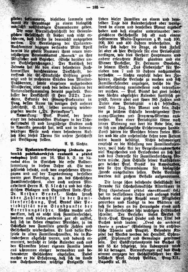 Die tschechische Familienforschung in Böhmen