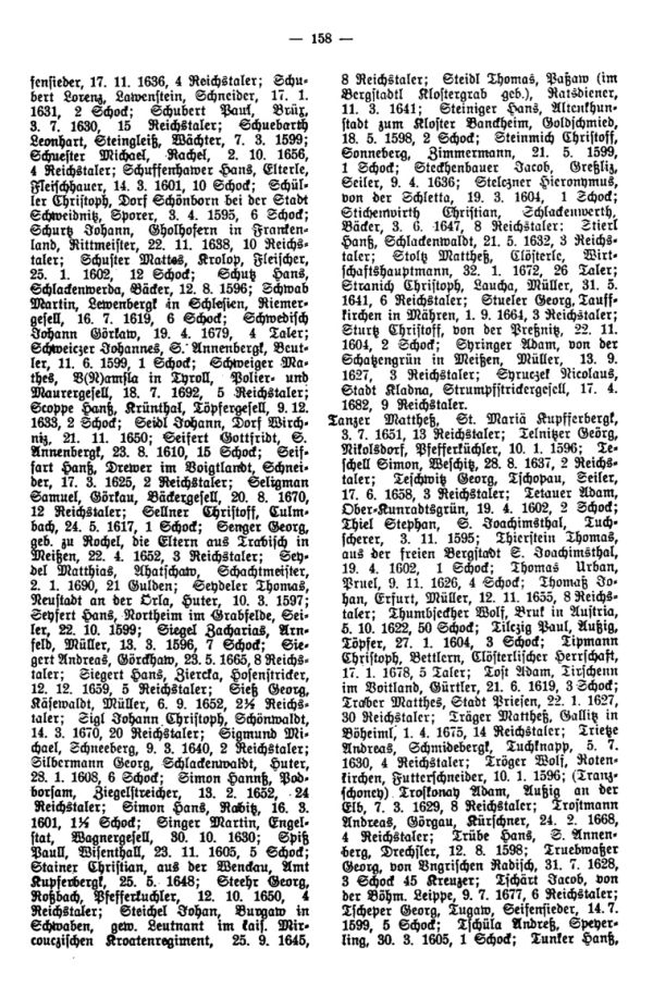 Hundert Jahre Bürgerzuwachs durch Einwanderung in Kaaden (1595-1694) - 3