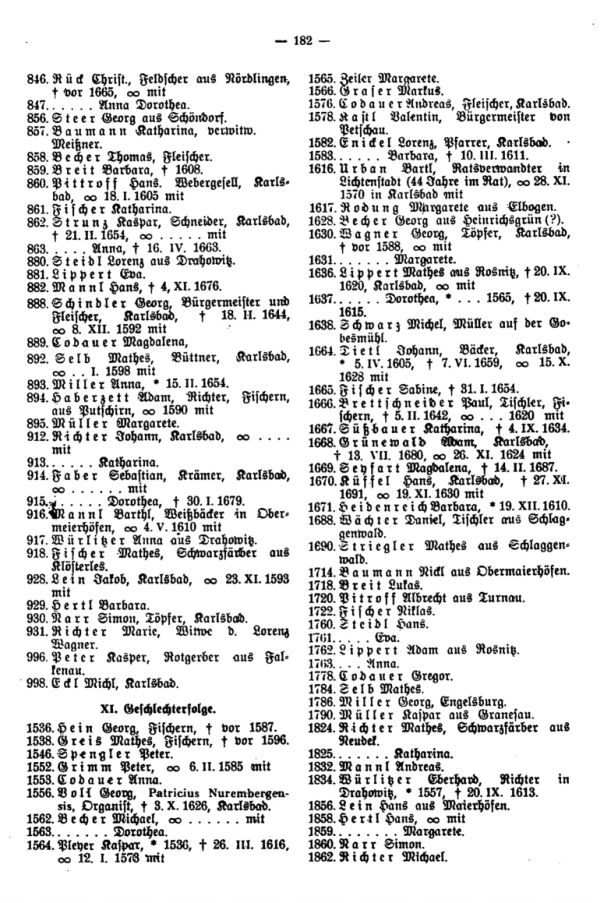 Ahnentafeln bekannter Sudetendeutscher:  12. Die mütterlichen Ahnen Erwin Guido Kolbenheyers - 4