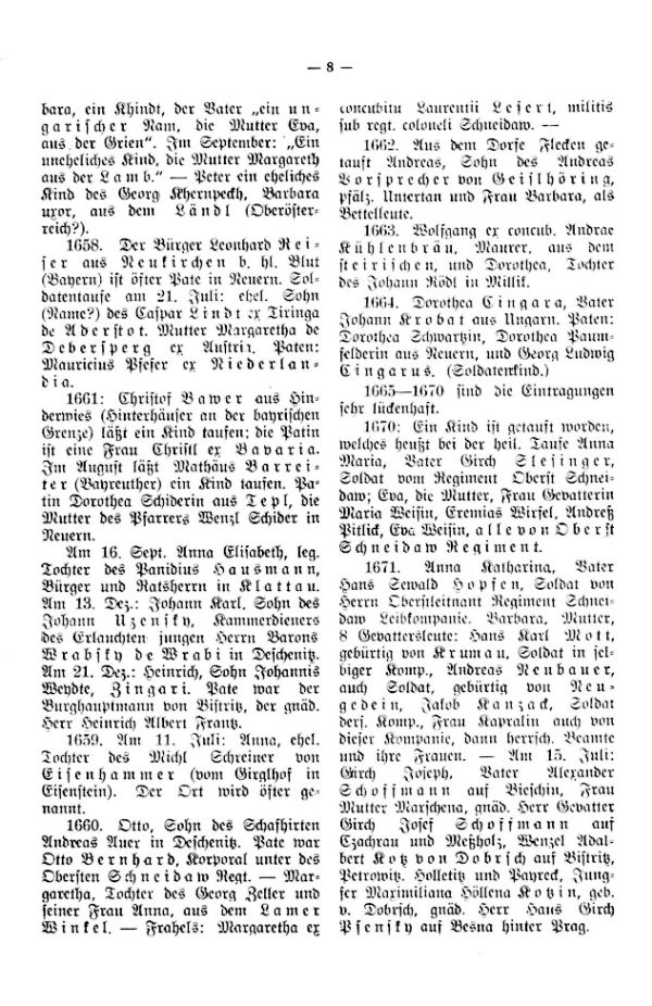 Adelige, Auswärtige und Ausländer im alten Kirchenbuch von Neuern (1654-1706) - 2