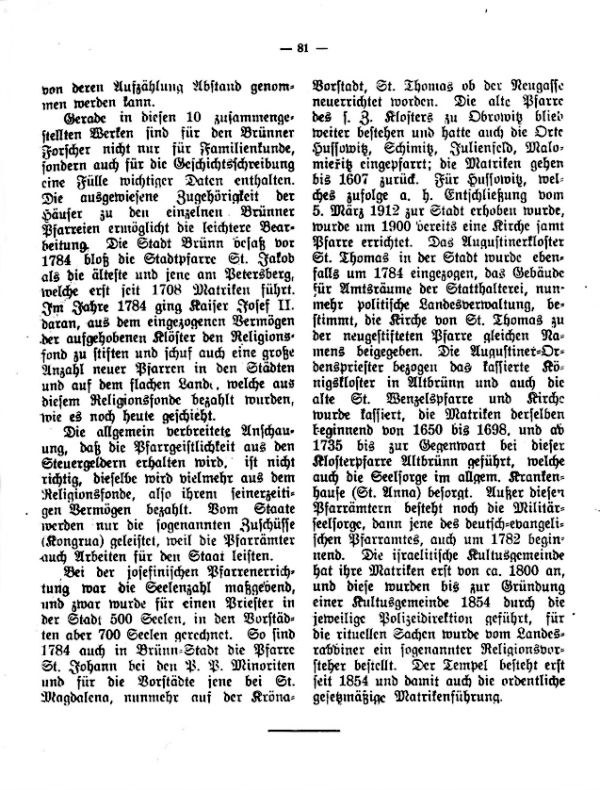 Zur Quellenkunde für die Stadt Brüna und deren Vorstädte - 2