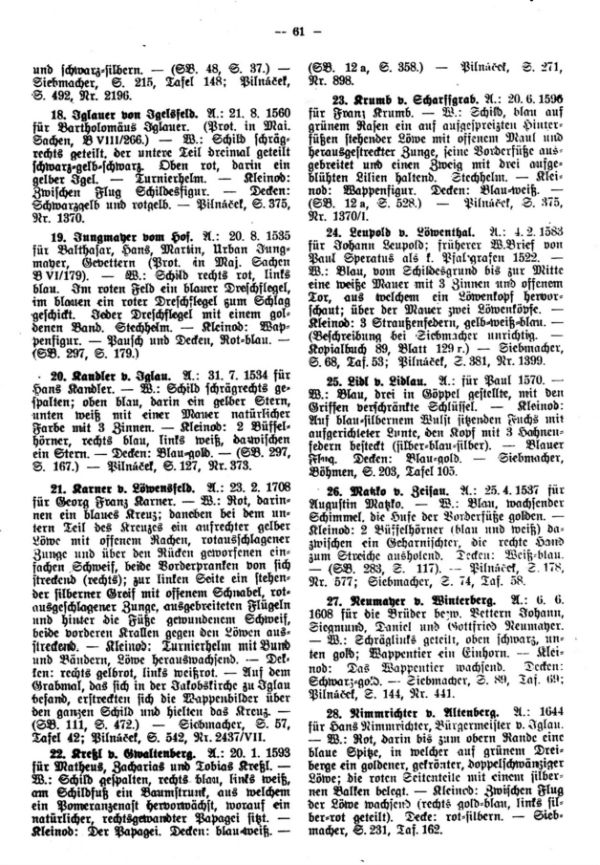 Wappen Iglauer adeliger Patrizier - 4