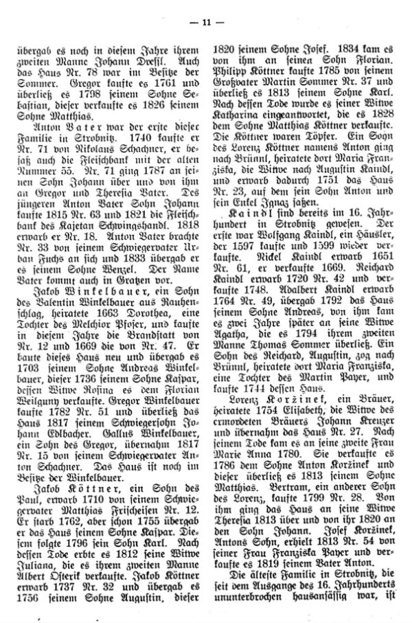 Strobnitzer Familien im 17. und 18. Jh - 3