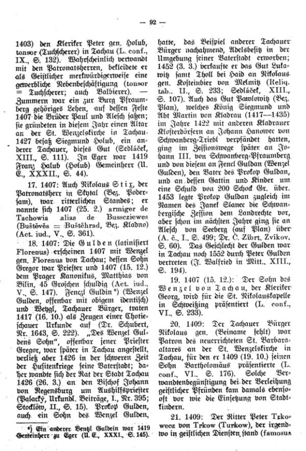 Tachauer Namen des Mittelalters (Fortsetzung) - 3