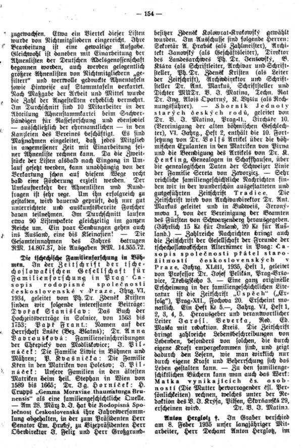 Die tschechische Familienforschung in Böhmen