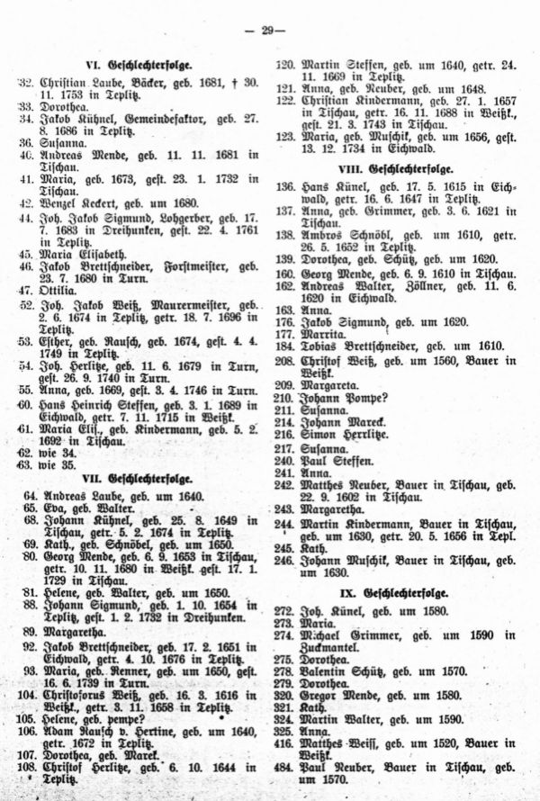 Ahnentafeln bekannter Sudetendeutscher: 35. Geologe Prof. Gustav Karl v. Laube