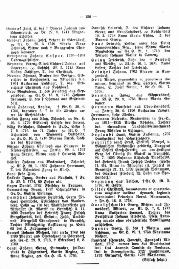 Fremde in den Kirchenbüchern von Groß-Herrlitz - Militärpersonen aus den Sudetenländern in Reichenbach (Eulengebirge) - 3