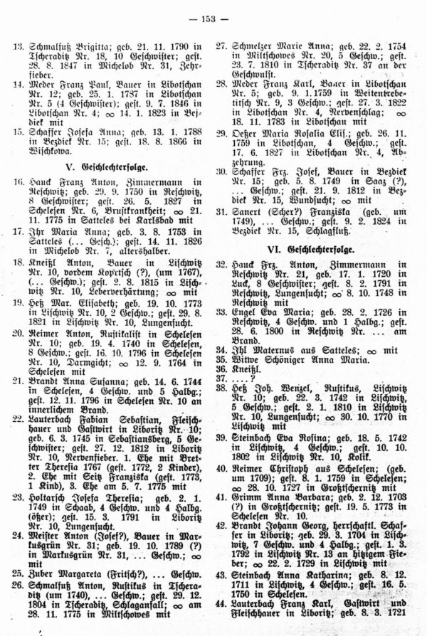 Ahnentafel von Ing. Julius Hauck, geb. in Michelob 3.10.1878