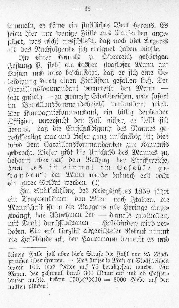 Behandlung der Soldaten