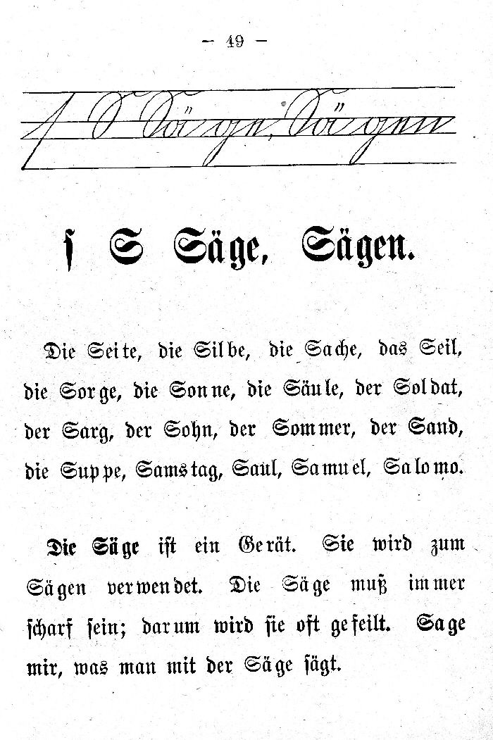 Deutsche Fibel - (Schreibschrift /Druckschrift)