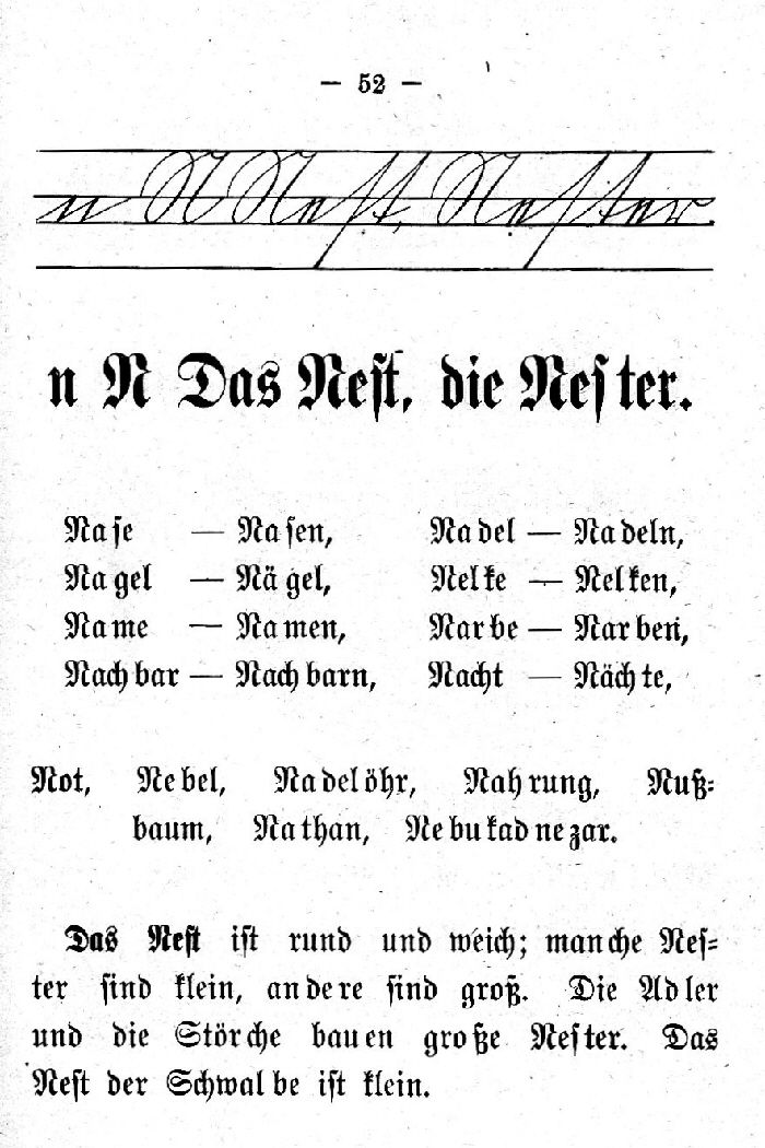 Deutsche Fibel -N (Schreibschrift /Druckschrift)