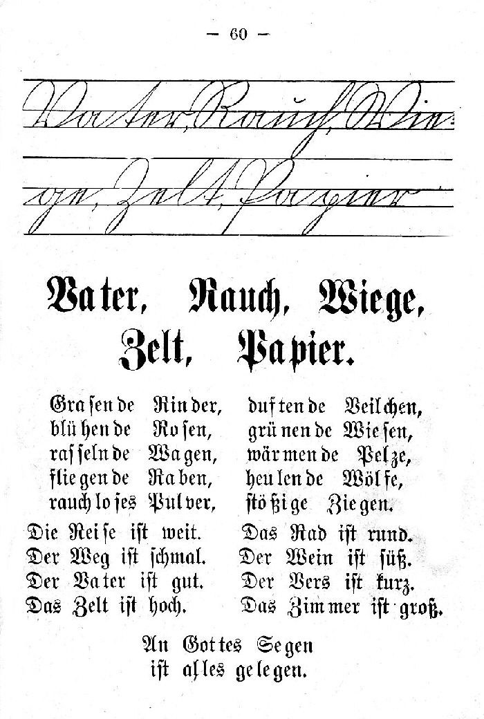 Deutsche Fibel -V - R - W -Z - P (Schreibschrift /Druckschrift)