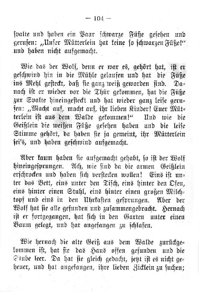 Deutsche Fibel -Die sieben Geißlein