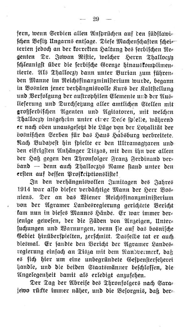 II. Kapitel: Die Wahrheit über den Fürstenmord von Sarajewo