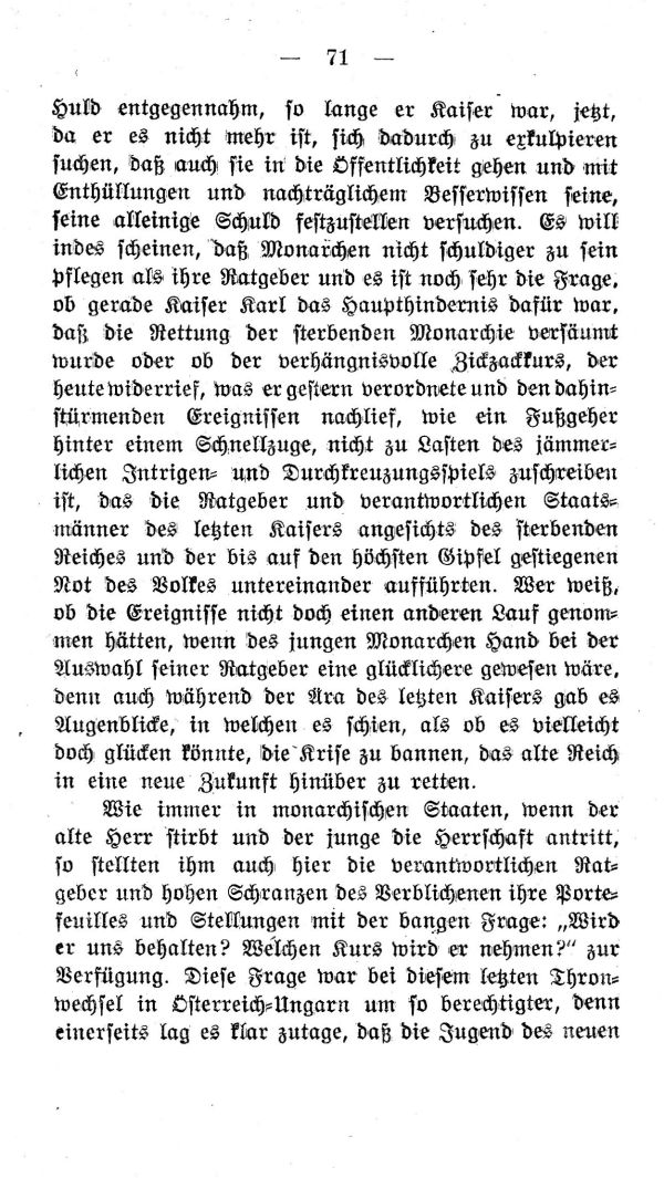 IV. Kapitel:  Die Aera des letzten Kaisers