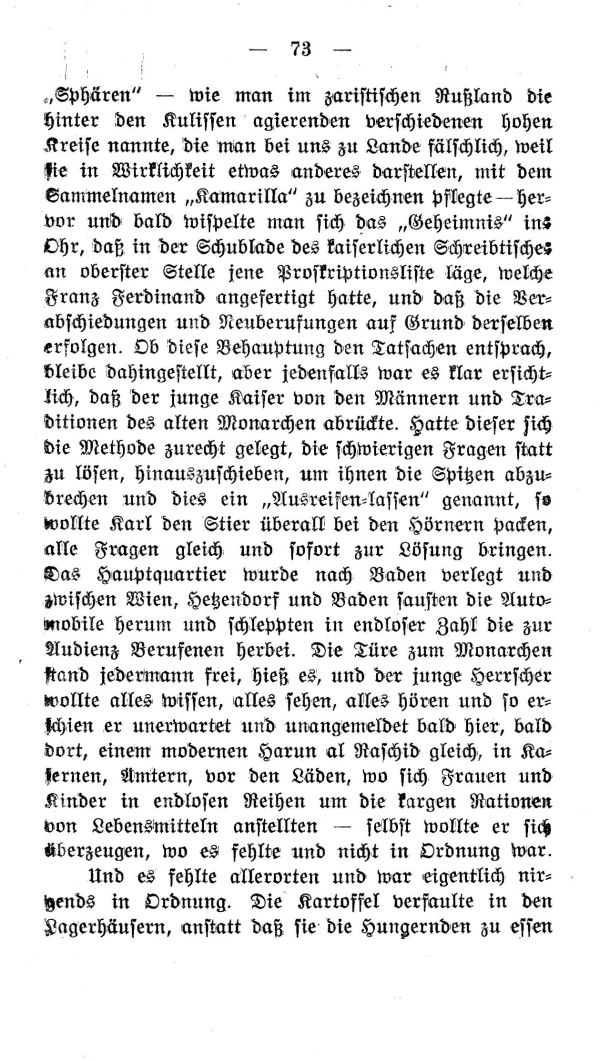 IV. Kapitel:  Die Aera des letzten Kaisers
