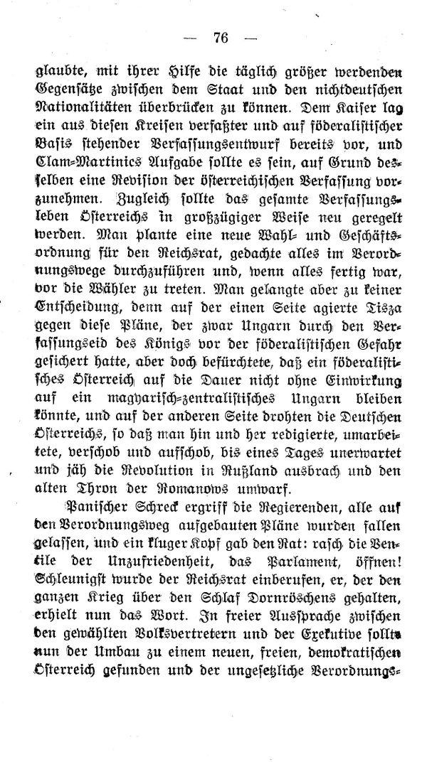 IV. Kapitel:  Die Aera des letzten Kaisers