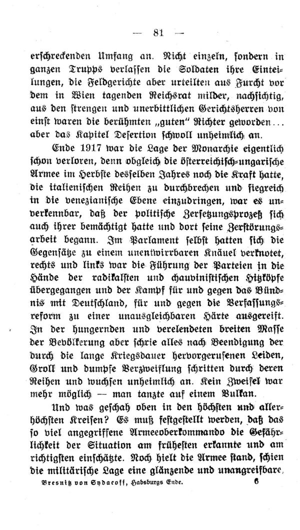 IV. Kapitel:  Die Aera des letzten Kaisers